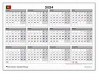 Calendario 2024 Com Feriados Portugal - Hulda Laurice