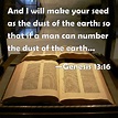 Genesis 13:16 And I will make your seed as the dust of the earth: so ...