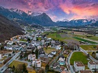 Aerial view of Vaduz, the capital of Liechtenstein 6970176 Stock Photo ...