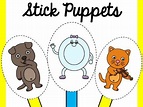 Hey Diddle Diddle Nursery Rhyme Stick Puppets | Teaching Resources