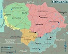 Large regions map of Lithuania | Lithuania | Europe | Mapsland | Maps ...