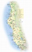 California Coast Map – Topographic Map of Usa with States
