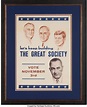 Lyndon B. Johnson: Great Society Poster.... Political Posters & | Lot ...