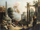 マルコ・リッチ (Marco Ricci)「Landscape with Classical Ruins and Figures」J・ポール ...
