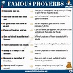 45+ Famous Proverbs with Meaning for ESL Learners - English Study Online