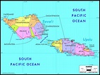 Samoa Political Wall Map | Maps.com.com