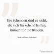 Marie von Ebner-Eschenbach: Die Sehenden sind es nicht, die sich für ...