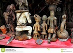 Market of Handicrafts, Douala, Cameroun Stock Image - Image of wooden ...