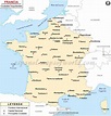 Francia Ciudades Mapa, las principales ciudades de Francia