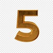 Number 5 3d Images, 3d Number 5 Gold Material, 5, Number, Number 5 PNG ...