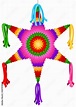 Vector illustration of a brightly-colored, star-shaped piñata. Stock ...
