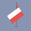 Ilustración de la plantilla de la bandera de polonia | Vector Premium