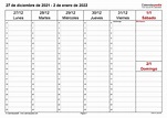 Calendario semanal 2022 en Word, Excel y PDF - Calendarpedia