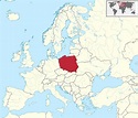 Poland on world map: surrounding countries and location on Europe map