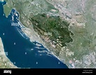 Bosnia And Herzegovina, Europe, True Colour Satellite Image With Border ...