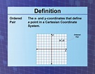 Definition--Coordinate Systems--Ordered Pair | Media4Math