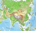 Mapa de Asia: Político y Físico (Mudo y con Nombres) + Países