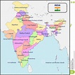 Mapa Político De La India Con Nombres Ilustración del Vector ...