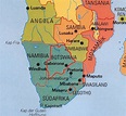 Landkarte Südliches Afrika