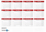 Calendario 2023 Editabile Calendario 2023 In Formato Vettoriale ...