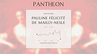 Pauline Félicité de Mailly-Nesle Biography | Pantheon