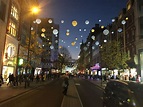 The Christmas Lights in Oxford Street Central London England on ...