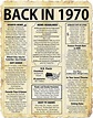 Back in 1970 Newspaper Style Poster Born in 1970 Printable - Etsy ...
