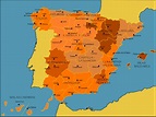Mapa De Espanha Por Regioes | Mapa