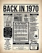 Free Printable Back In 1970 Poster - PRINTABLE TEMPLATES