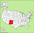 New Mexico location on the U.S. Map