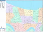 Metairie Louisiana Wall Map (Color Cast Style) by MarketMAPS - MapSales.com