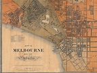 Antique Map of Melbourne Old Melbourne Wall Art Large - Etsy Australia