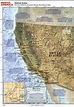 California, Nevada and Arizona map