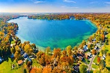Fishers Lake near Three Rivers Aerial Photo from NE in Fall — Aerial ...