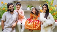 Allu Arjun celebrates Dussehra with wife Sneha and kids, shares ...