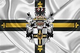 Teutonic Order - Coat of Arms over Flag Digital Art by Serge Averbukh ...
