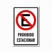 Cartel Prohibido Estacionar Impreso Base Plástico P/Puertas Garages ...