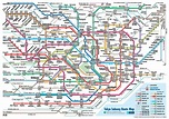 Tokyo metro map english - Tokyo metro map in english (Kantō - Japan)