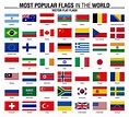 Coleção de bandeiras, bandeiras do mundo mais popular 638139 Vetor no ...
