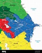 Azerbaiyán Mapa vectorial muy detallado con regiones administrativas ...