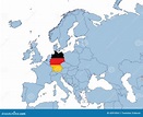 Germany On Europe Map Stock Images - Image: 4291054