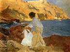 Joaquín Sorolla. Clotilde y Elena en las rocas, Jávea, 1905. Colección ...