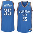 adidas Kevin Durant Oklahoma City Thunder Light Blue Swingman Road Jersey