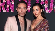 Ed Westwick Turns Heads in a Glittering Pink Suit with Model Girlfriend ...