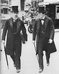 David Lloyd George und Churchill, von der konservativen Presse als die ...