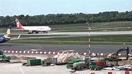Flugzeuge Flughafen Düsseldorf Abflug Anflug D.dorf Airport - YouTube