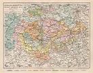 B6028 Ducati della Sassonia - Carta geografica antica del 1890 - Old ...