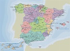 Mapa Político de España - Tamaño completo