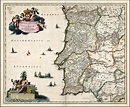 Mapa do Reino de Portugal e Algarves feito pelo Holandês Nicholaus ...