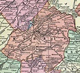 Morris County, New Jersey, 1905, Map, Cram, Morristown, Madison ...